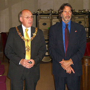 With the Mayor of Cambridge